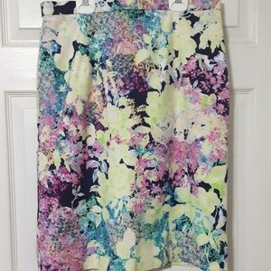 Erdem floral print pencil skirt size 12.